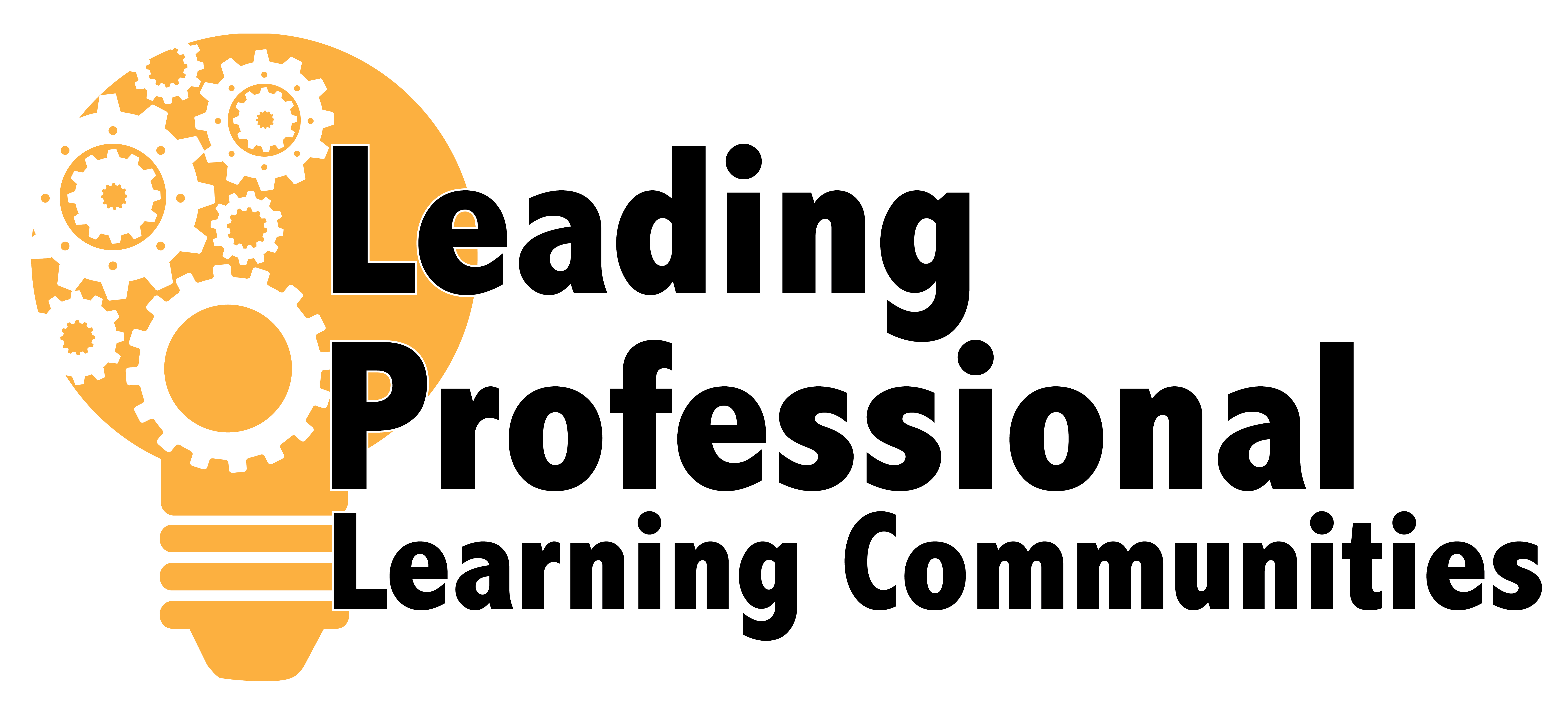 Professional Learning Communities Logo. It is a title and light bulb